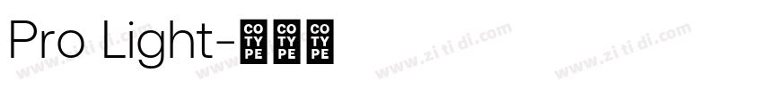 Pro Light字体转换